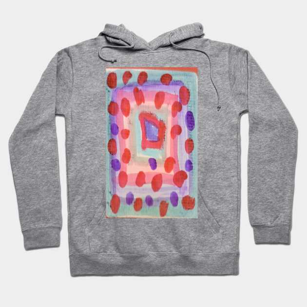 Red on grey dots Hoodie by JudyOriginalz